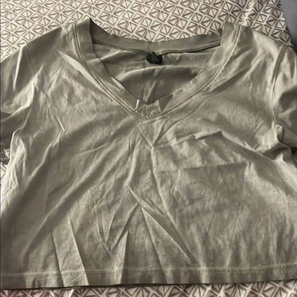 Women's V-Neck Cream Top